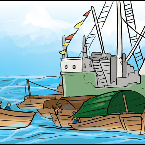 a boats next to ship pg37